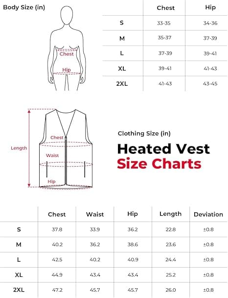 Heated Vest for Women with Battery Pack Included