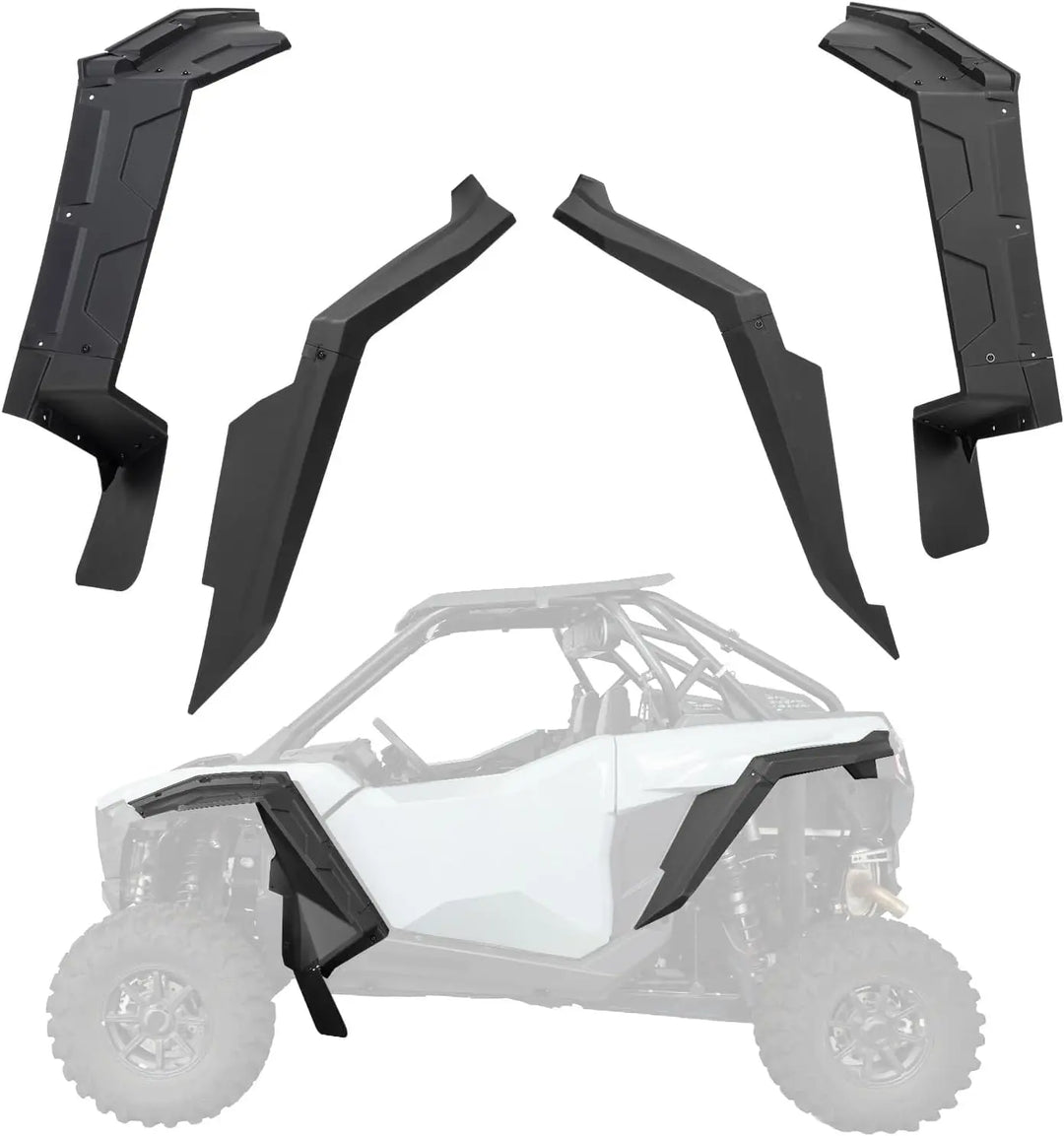 KEMIMOTO XXL Fender Flares with Lower Splash Plates for Polaris RZR PRO XP 2025+