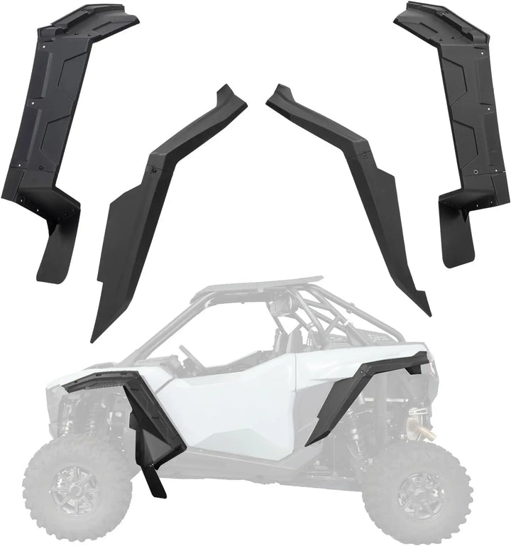 KEMIMOTO XXL Fender Flares with Lower Splash Plates for Polaris RZR PRO XP 2025+