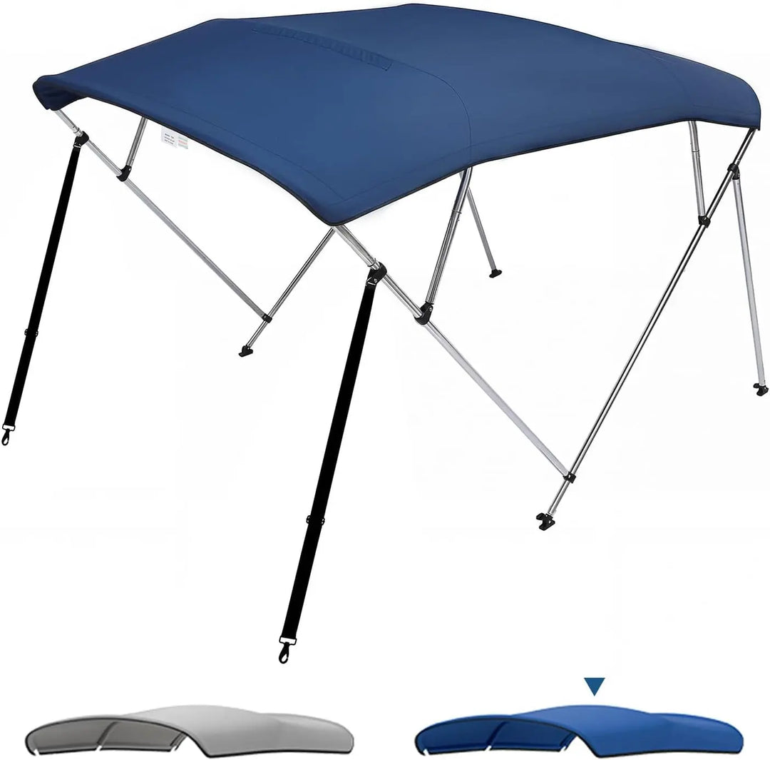 KEMIMOTO 2/3/4 Bow Bimini Top for Boats with Rear Support Poles