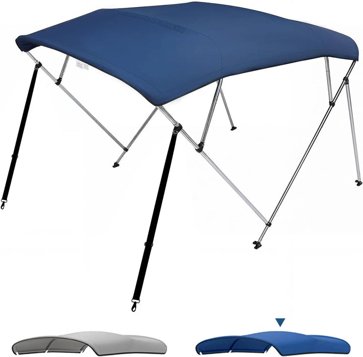 KEMIMOTO 2/3/4 Bow Bimini Top for Boats with Rear Support Poles