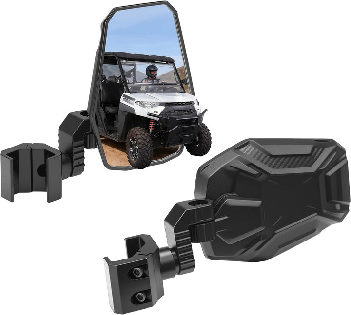 UTV Side Mirrors, UTV Rearview Mirrors Fit for Windshield for Polaris Ranger General/ Can-Am Defender/ Maverick Trail