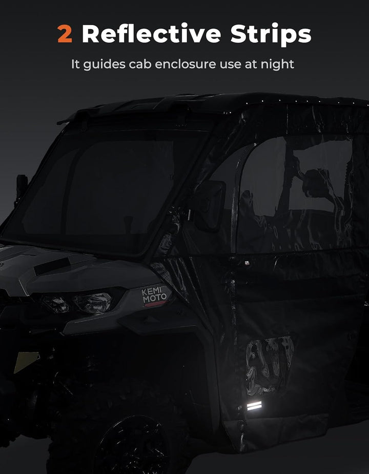Full Soft Doors with Mirror Slots for Can-Am Defender HD5/7/8/9/10