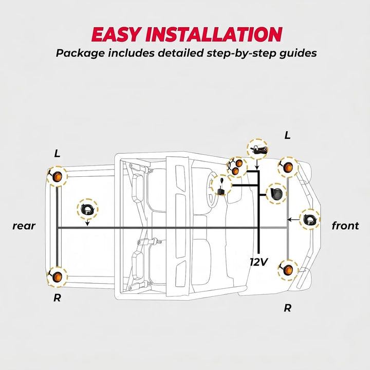 Universal Turn Signal Kit with Turn Switch & 105D Horn