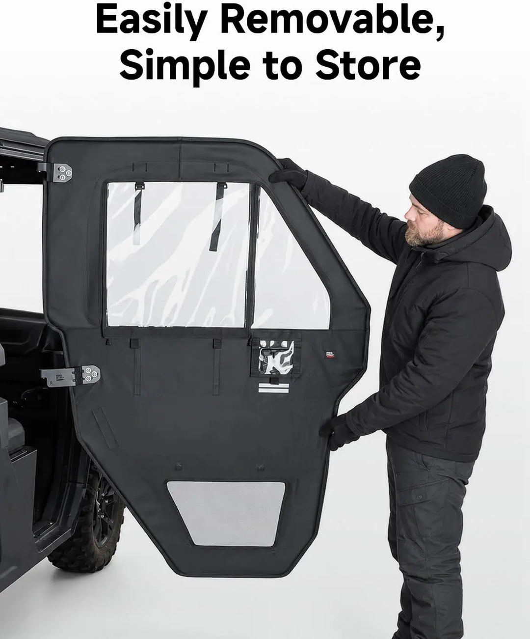 KEMIMOTO UTV Soft Doors with Steel Frame for CFMOTO UFORCE 1000 XL 2022–2026