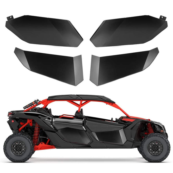 Can Am Maverick X3 Max Lower Door Panel Inserts Aluminum Half Doors Front and Rear Door Panels (4 Doors) - KEMIMOTO