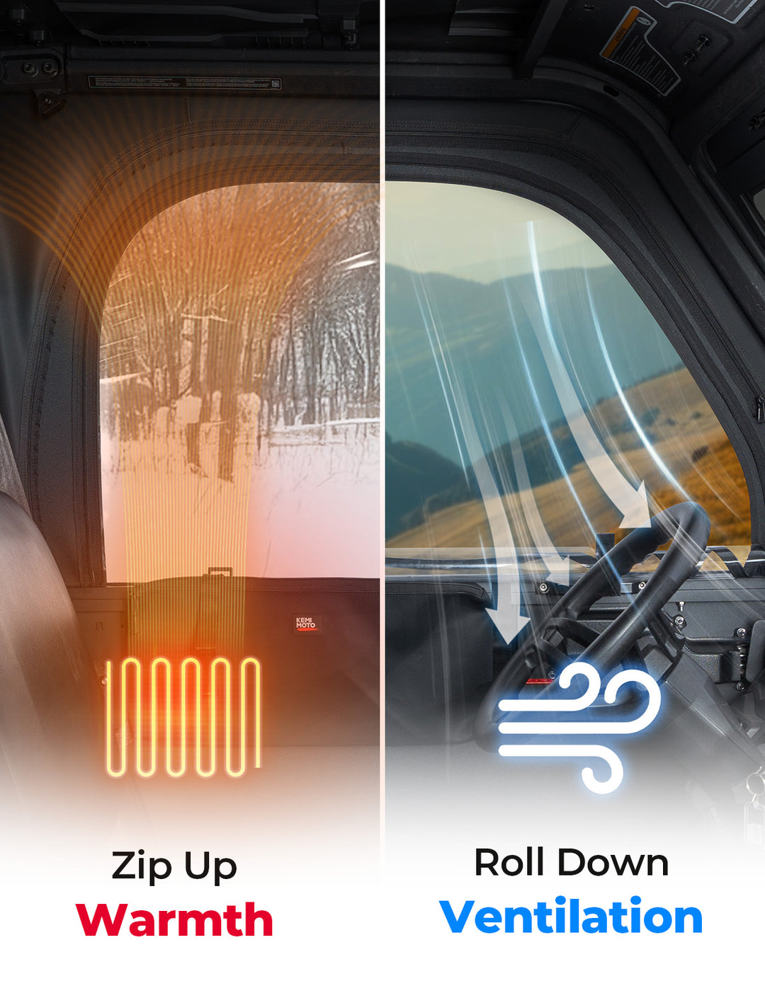 UTV Framed Doors for Can-Am Defender Max HD 7/8/9/10 – Full Enclosure Kit, 2022–2024