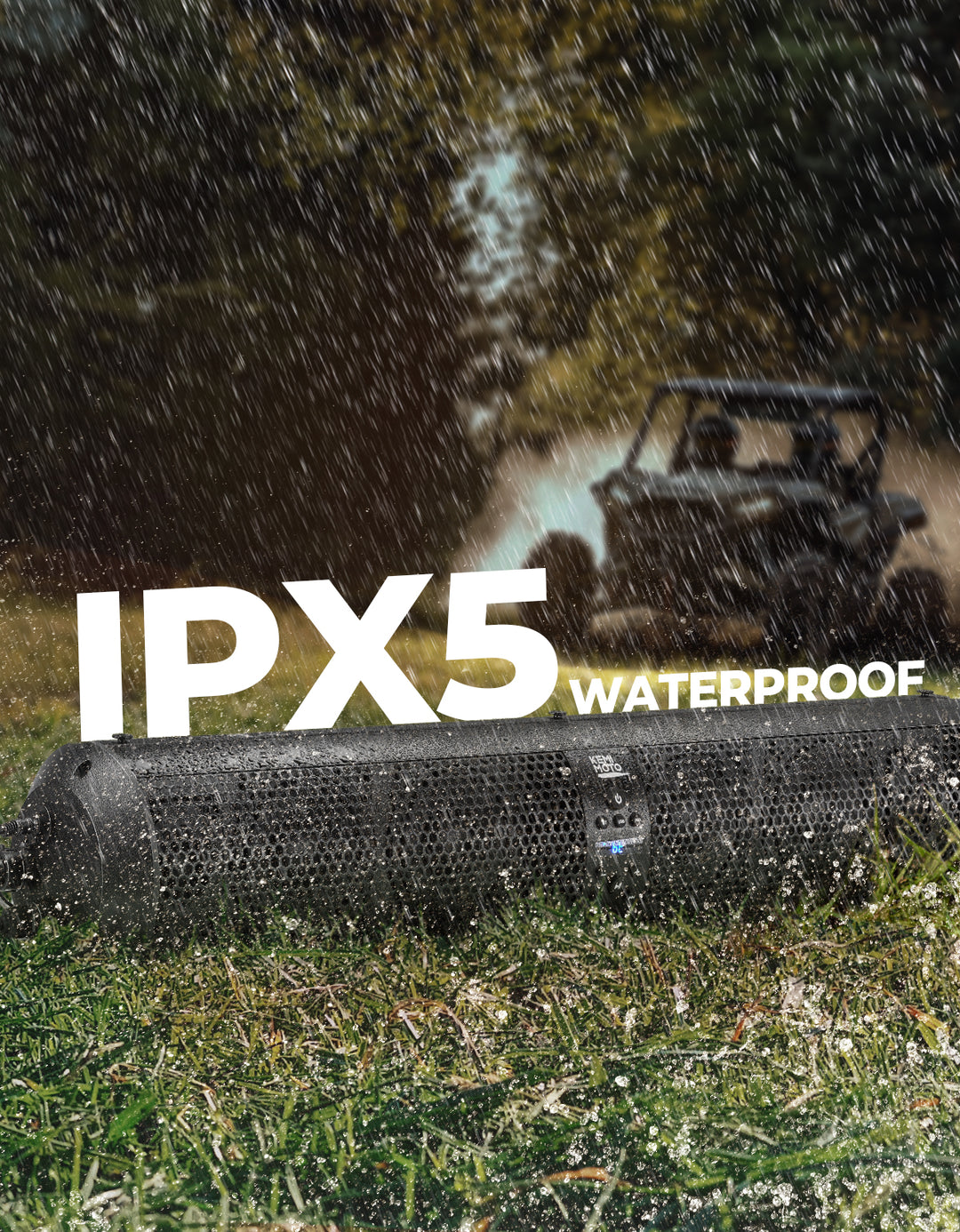 UTV Bluetooth Sound & Light Combo Kit for Can-Am / Polaris / CFMOTO (1.5"-2.25" Roll Bar)