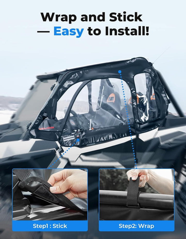 Soft Upper Door Cab Enclosure Set for RZR XP 1000 2014-2023