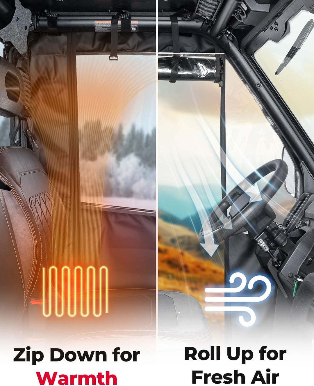 UTV Soft Full Doors Cab Enclosure for CFMOTO UFORCE U10 Pro