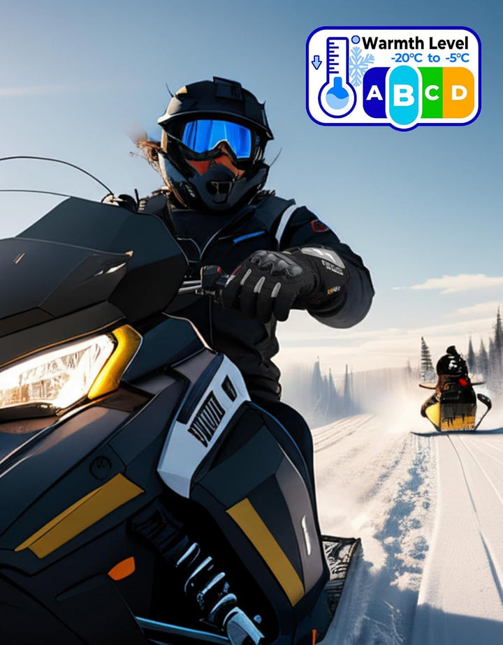 Heated Gloves Waterproof Touchscreen with 7.4V 2500mAh Rechargeable Battery