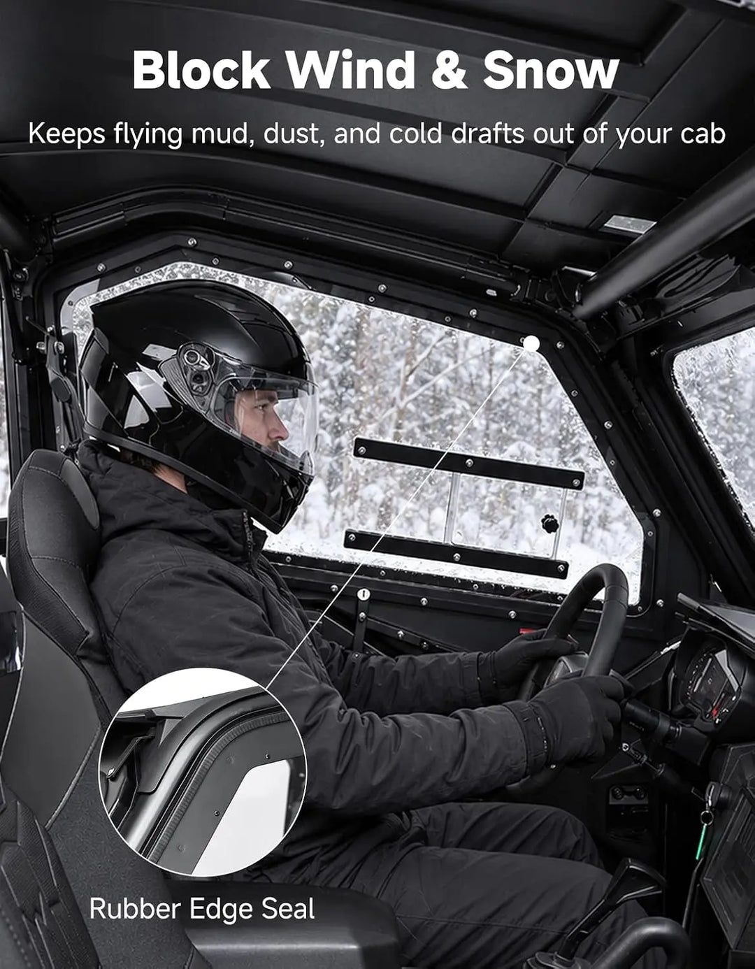 KEMIMOTO Hard PC Vented Upper Doors for Polaris General 1000 / XP 1000