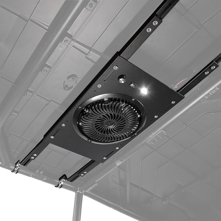 UTV Overhead Cooling Fan with Lights for Polaris Can-Am 53-37 Inch Roof Width