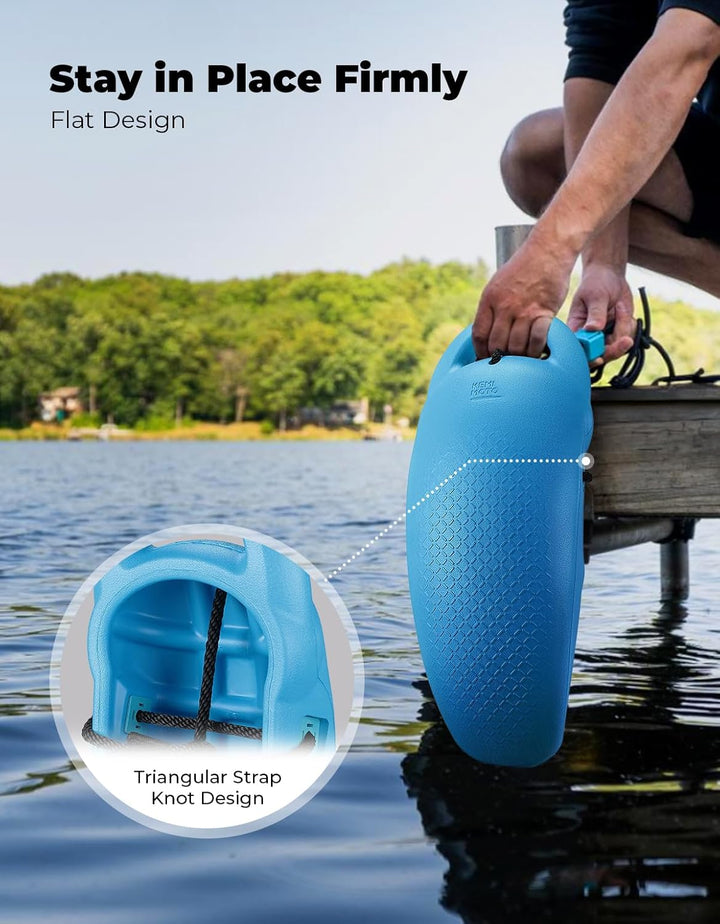 KEMIMOTO Pontoon Boat Fenders – Heavy-Duty Boat Bumpers with Locking Grooves & Quick-Release Clips for 14–28ft Boats