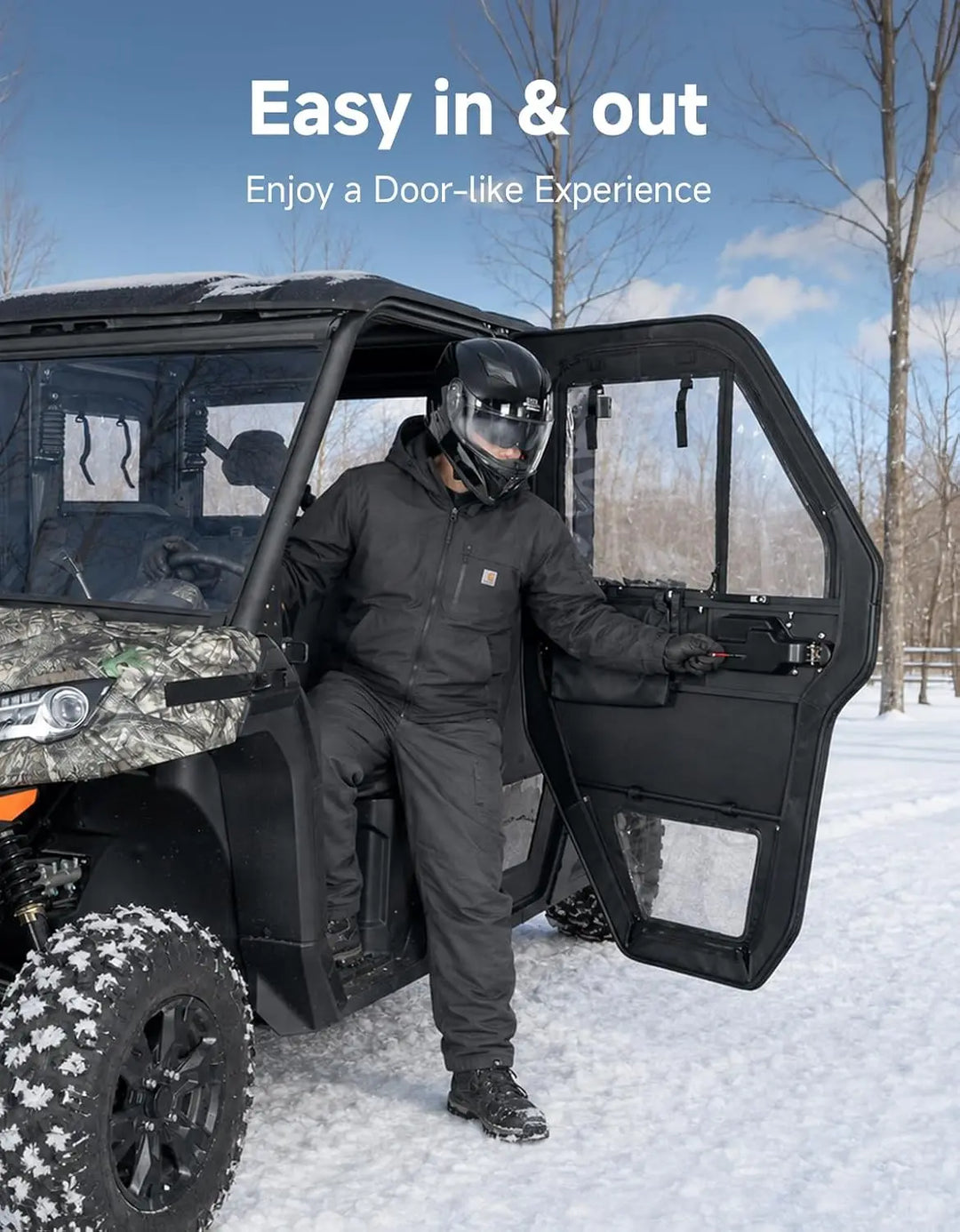 KEMIMOTO UTV Soft Doors with Steel Frame for CFMOTO UFORCE 1000 XL 2022–2026