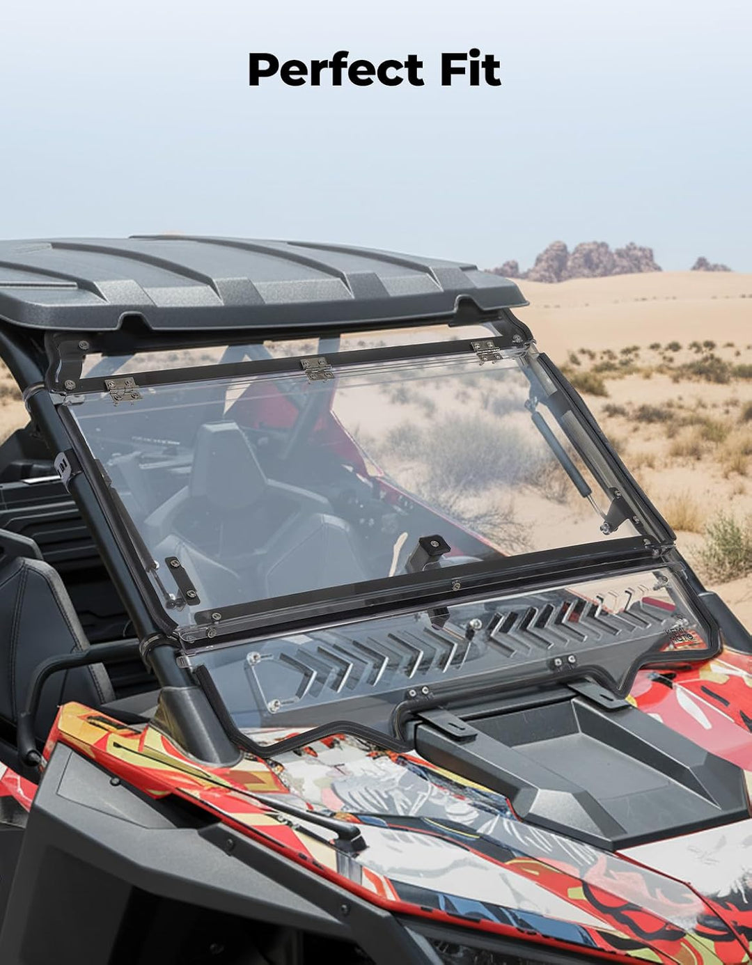 Upgraded Flip Windshield with Slide Window for 2020-2024 RZR PRO XP/4