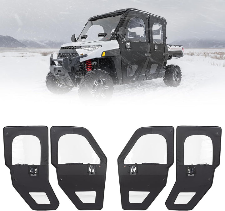 UTV Doors With Steel Frame for Polaris Ranger CREW XP 1000 2019-2026