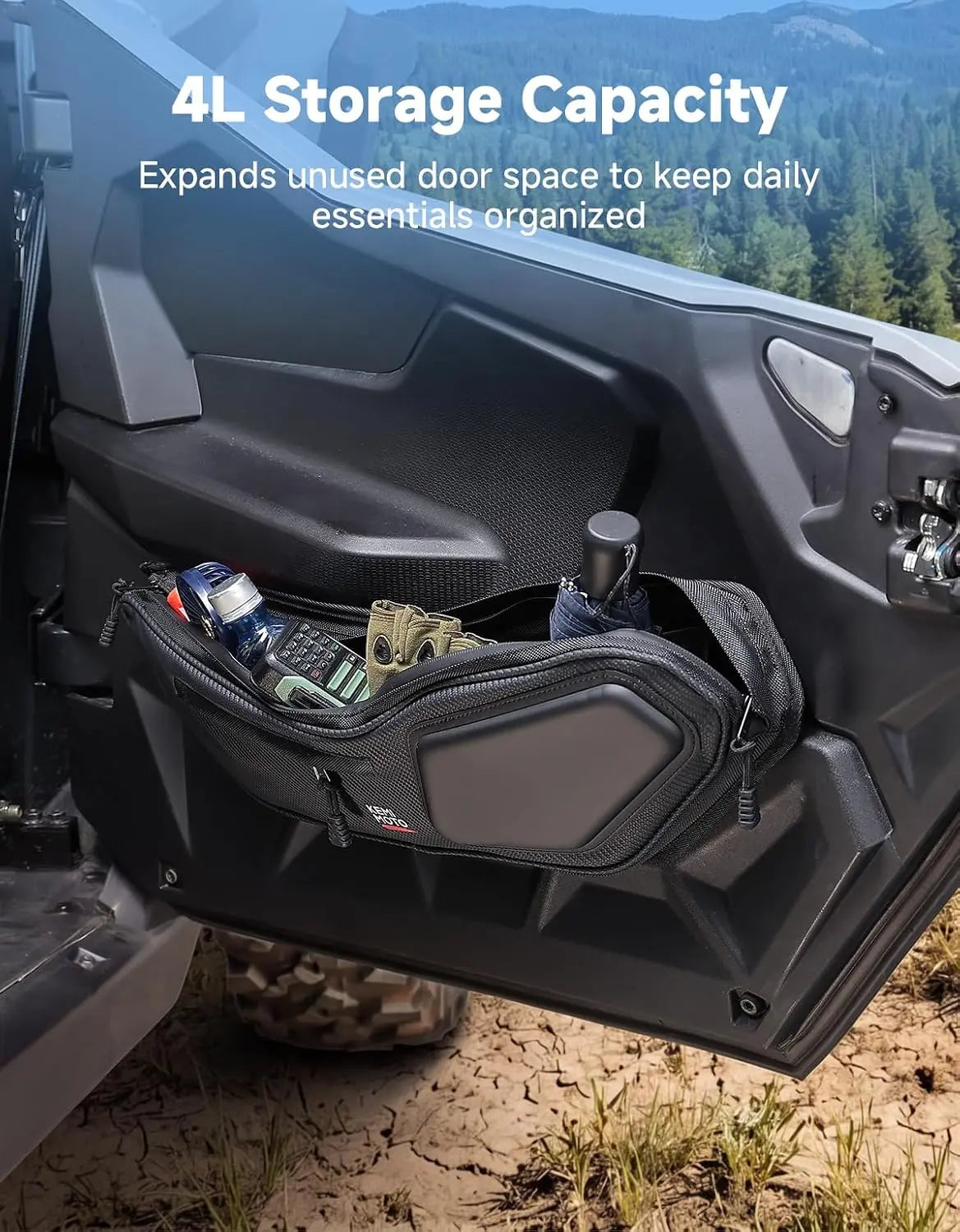 Front Door Storage Bags with 5mm Knee Pads for Polaris RZR Pro XP / Pro R / Pro S 2025-2026