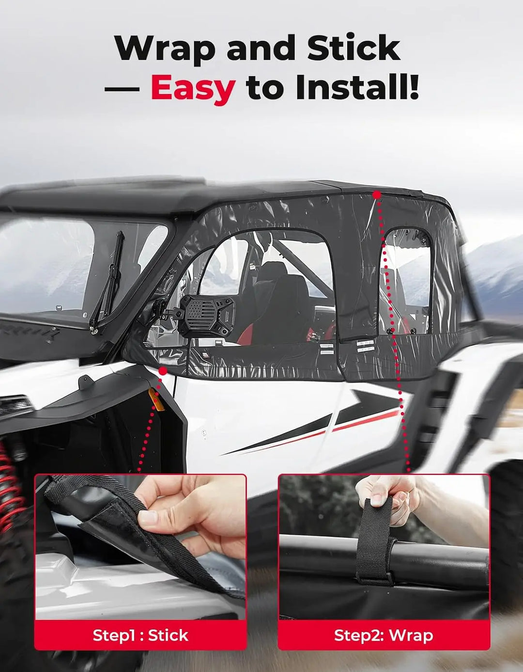 Soft Cab Enclosure Upper Doors for 2024+ Polaris RZR XP 4 1000