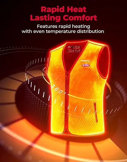Plaid Heated Vest with Battery Pack
