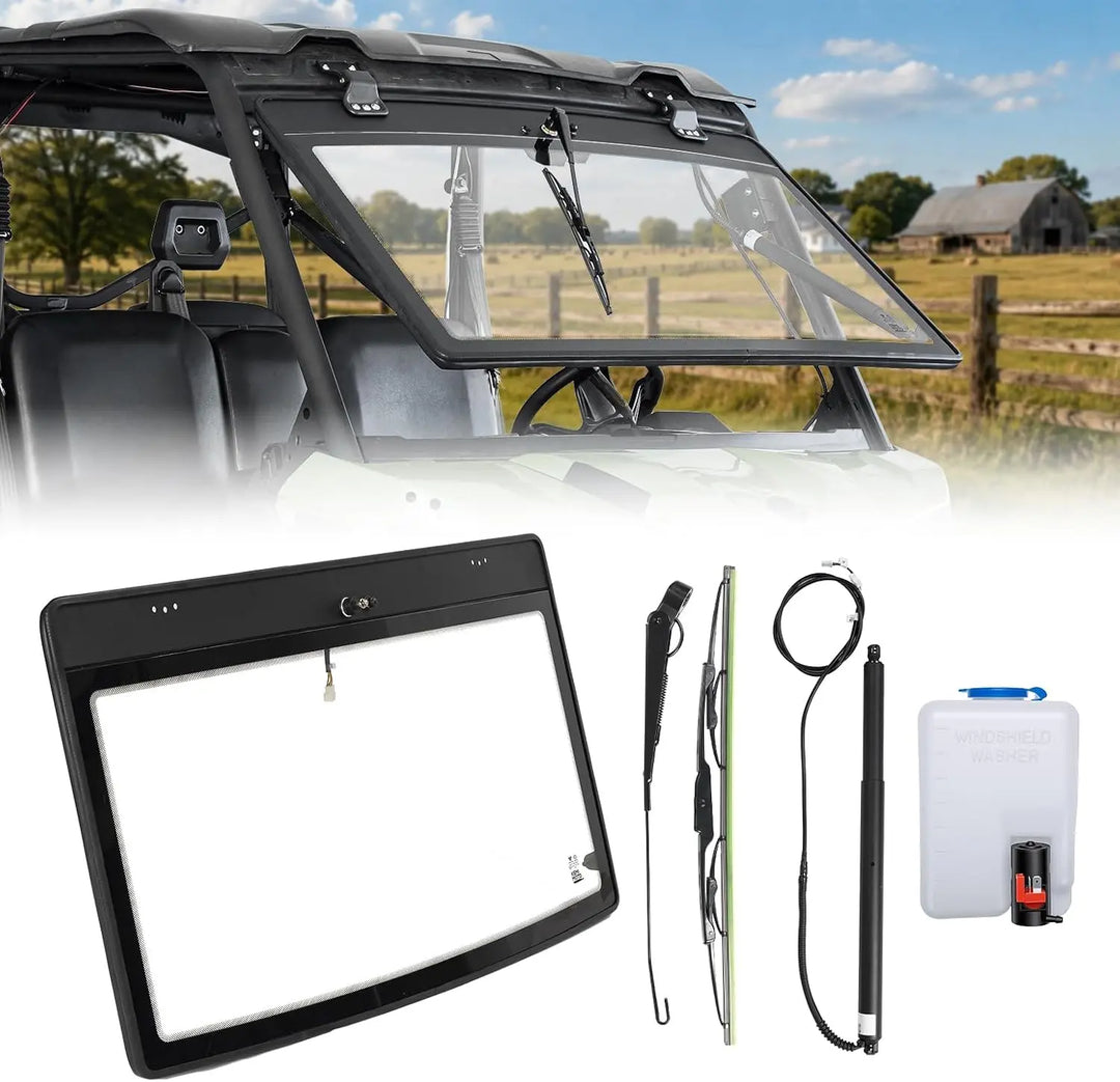 Power Flip Glass Windshield Fits Can-Am Defender