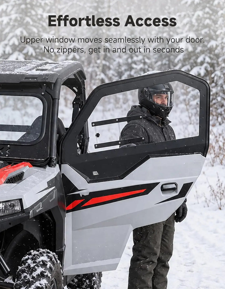 KEMIMOTO Hard PC Vented Upper Doors for Polaris General 1000 / XP 1000