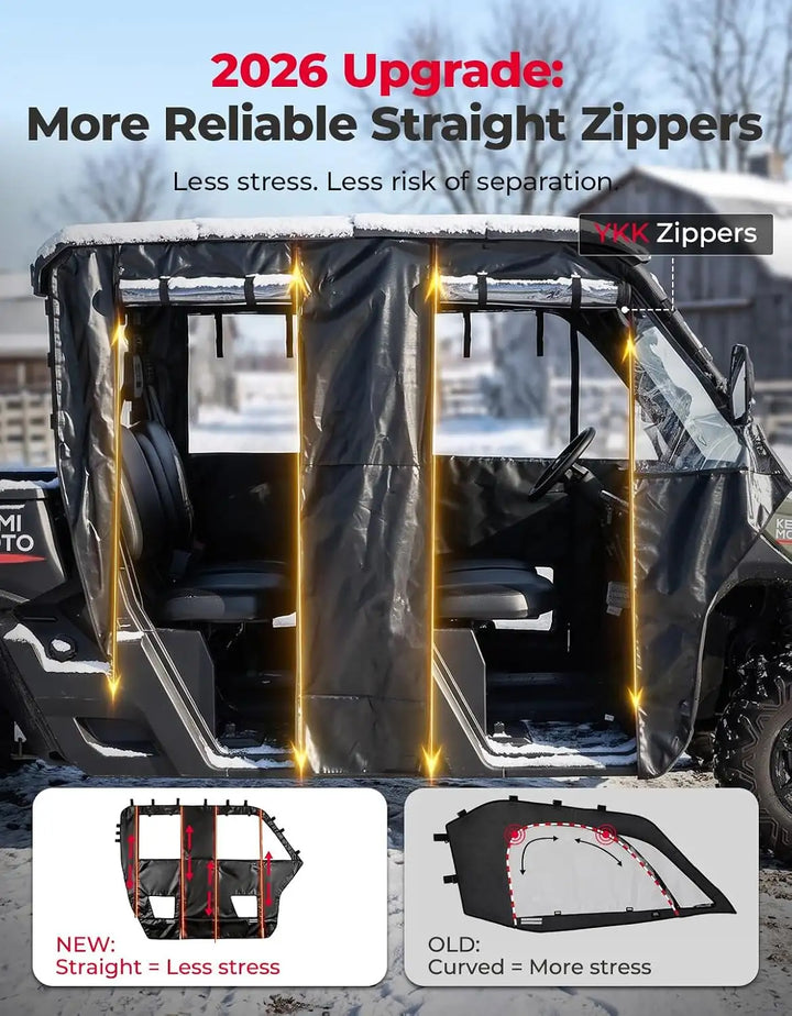 KEMIMOTO Soft Cab Enclosure Doors Compatible with Can-Am Defender Max 2017-2026