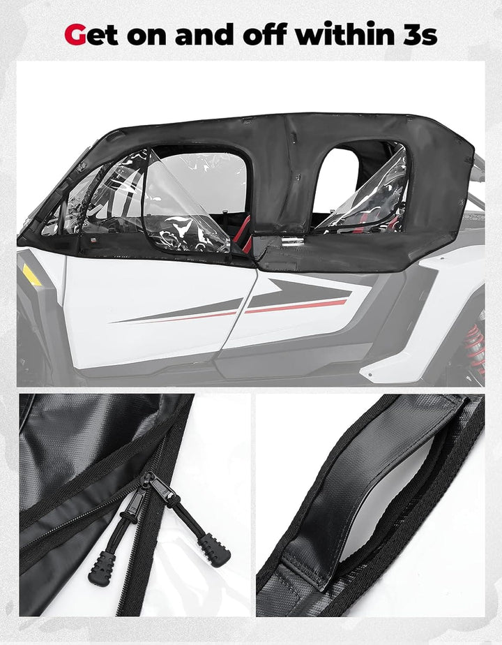 Soft Cab Enclosure Upper Doors for 2024+ Polaris RZR XP 4 1000