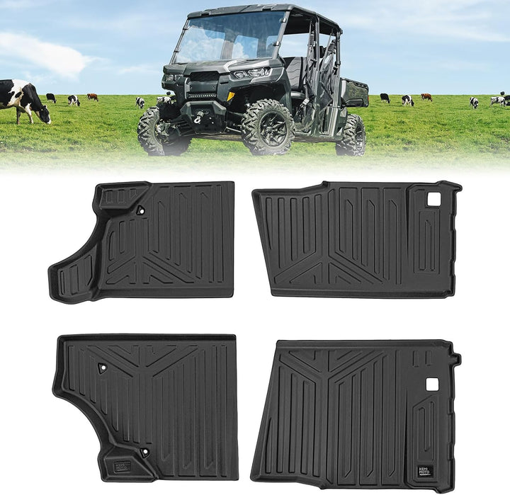 4pcs TPE Floor Mats Anti-Slip Mats for Can-Am Defender Max