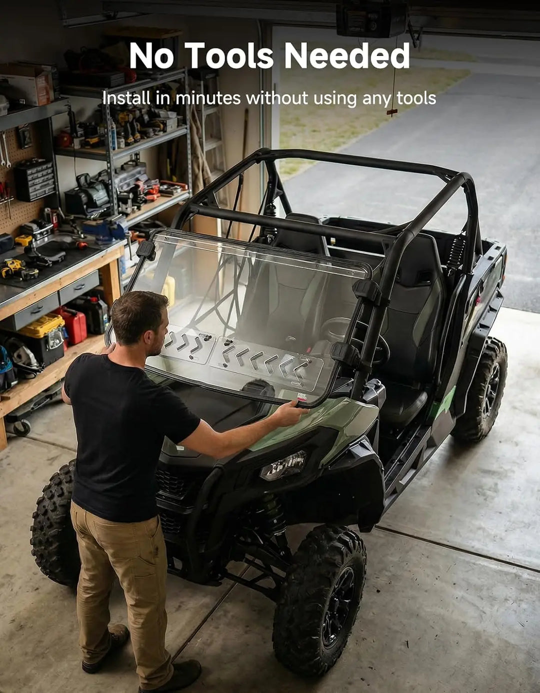 Vented Full Windshield For Can-Am Commander Maverick Sport Trail  (2018–2026)
