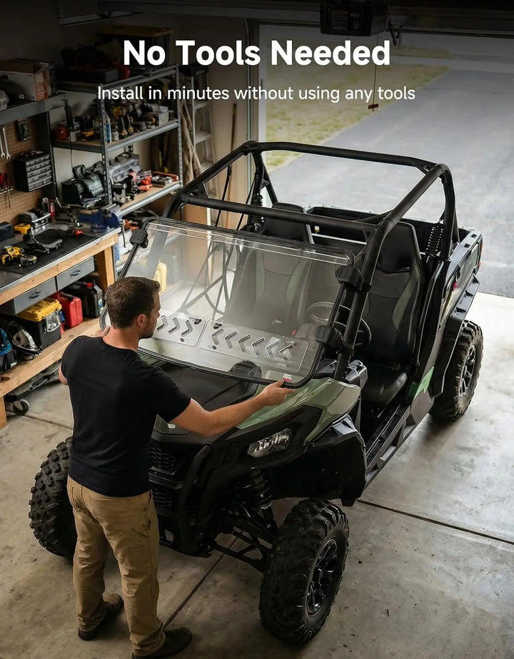 Vented Full Windshield For Can-Am Commander Maverick Sport Trail  (2018–2026)