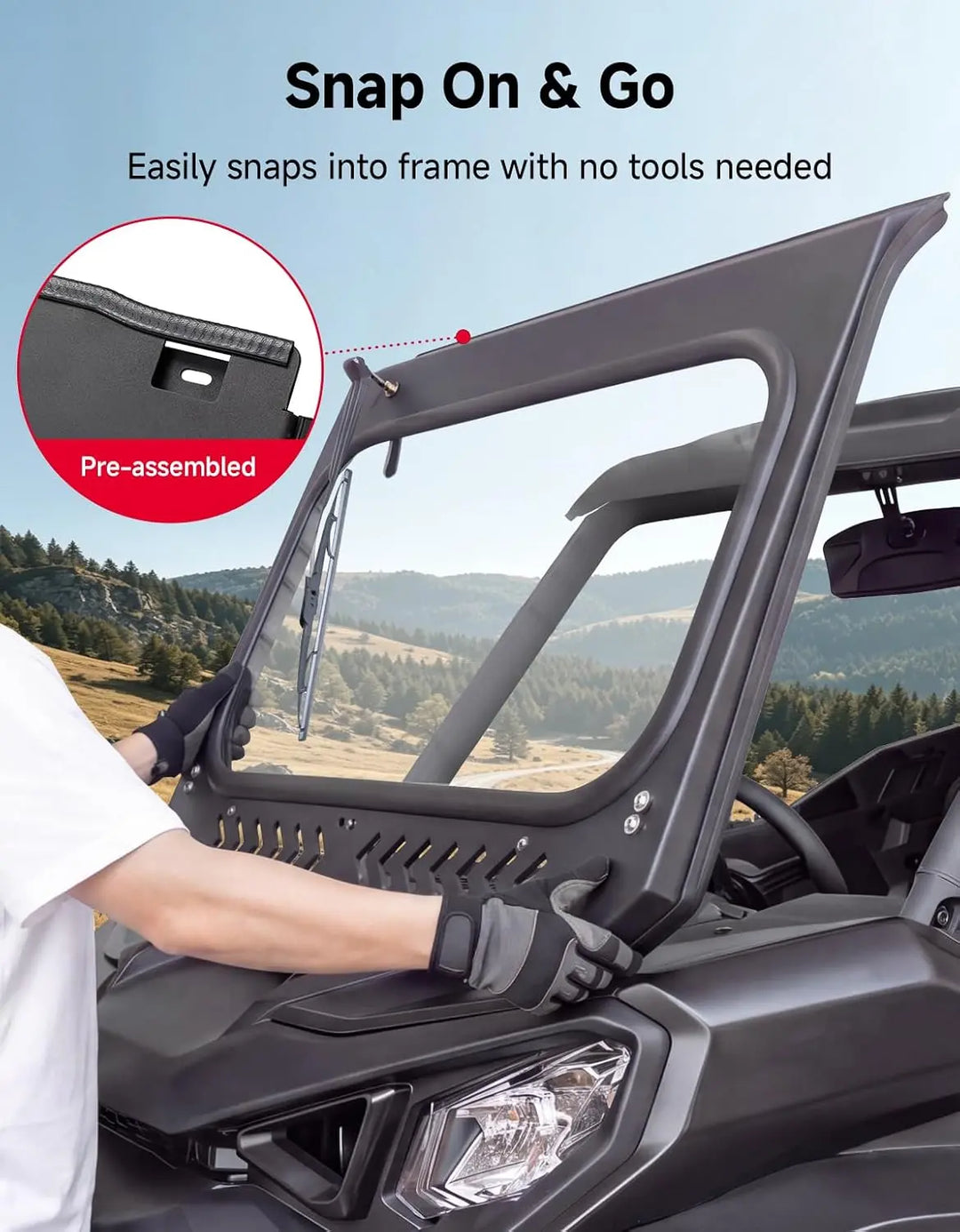 7mm Glass Windshield for Can-Am Commander & Commander MAX
