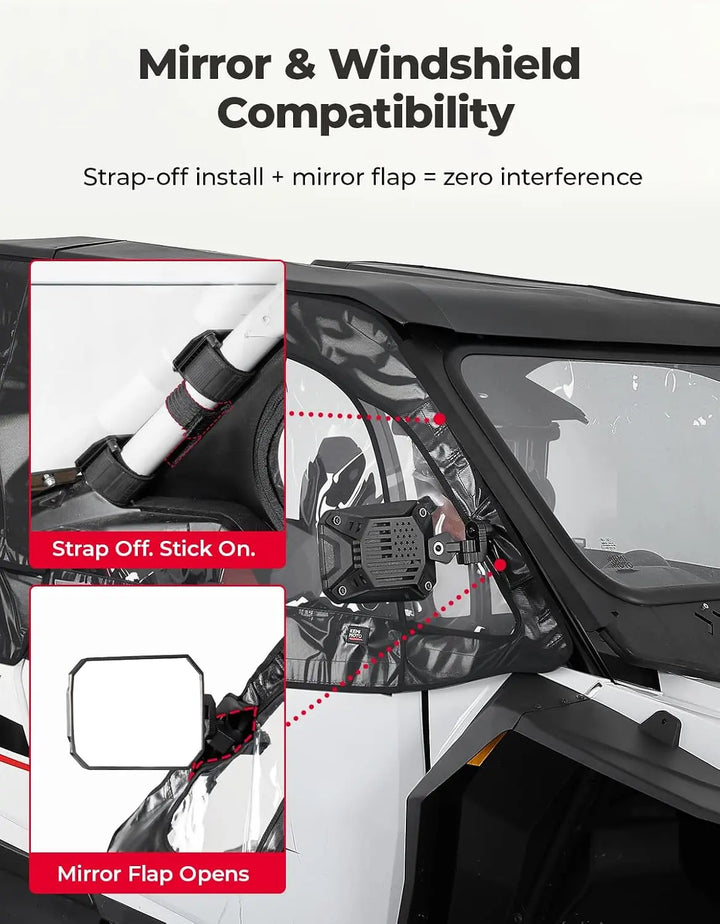Soft Cab Enclosure Upper Doors for 2024+ Polaris RZR XP 4 1000