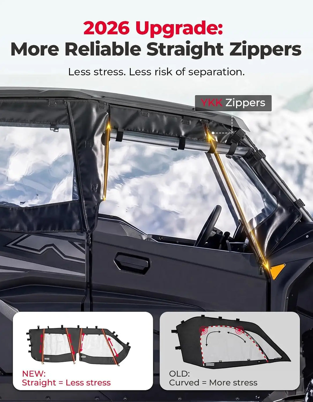 Upgraded Soft Upper Doors For Kawasaki Teryx KRX 4 1000