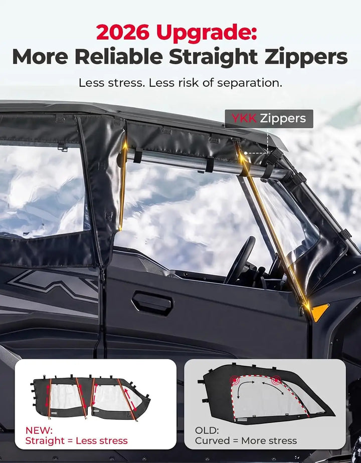 Upgraded Soft Upper Doors For Kawasaki Teryx KRX 4 1000