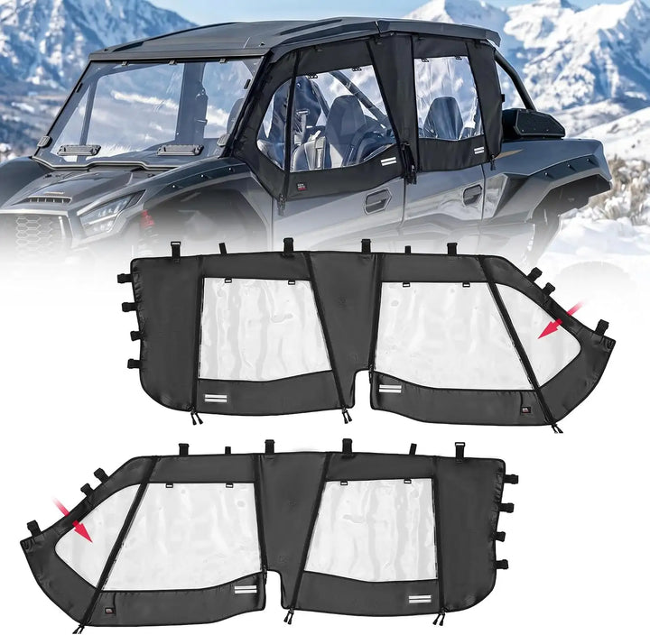 Upgraded Soft Upper Doors For Kawasaki Teryx KRX 4 1000