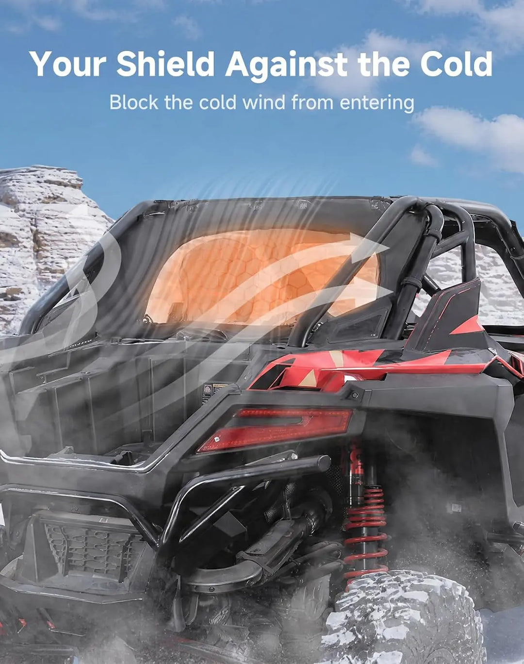 UTV Soft Rear Windshield for RZR PRO XP /Turbo R