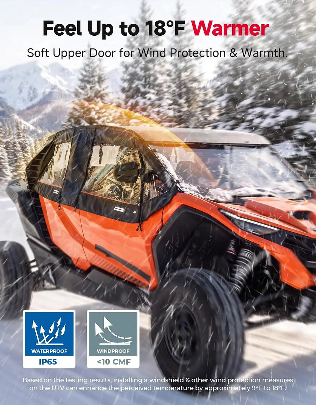 KEMIMOTO Soft Upper Door Cab Enclosure for CFMOTO ZFORCE Z10-4