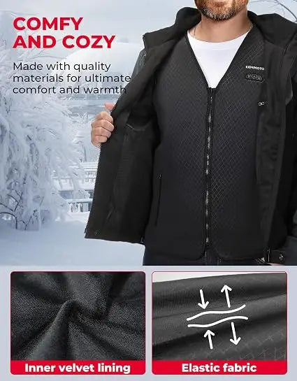 Plaid Heated Vest with Battery Pack