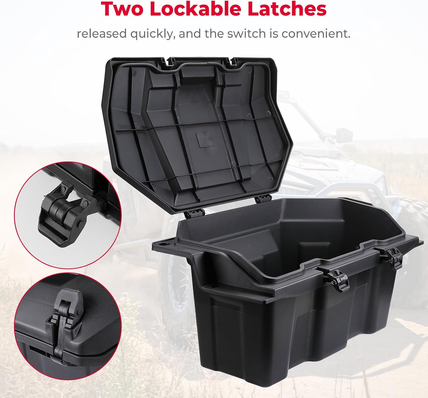 73 QT Rear Storage Bed Box for Polaris RZR PRO XP / 4 (2020-2026)