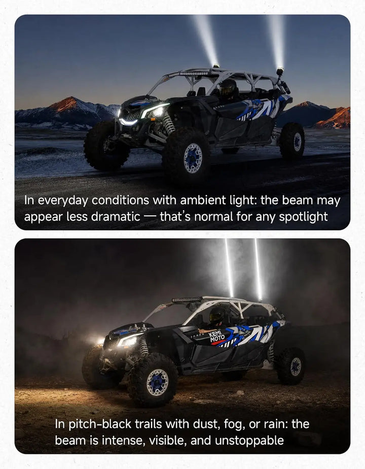UTV/ATV Universal RGB Whipless LED Whip Lights with Turn Signal