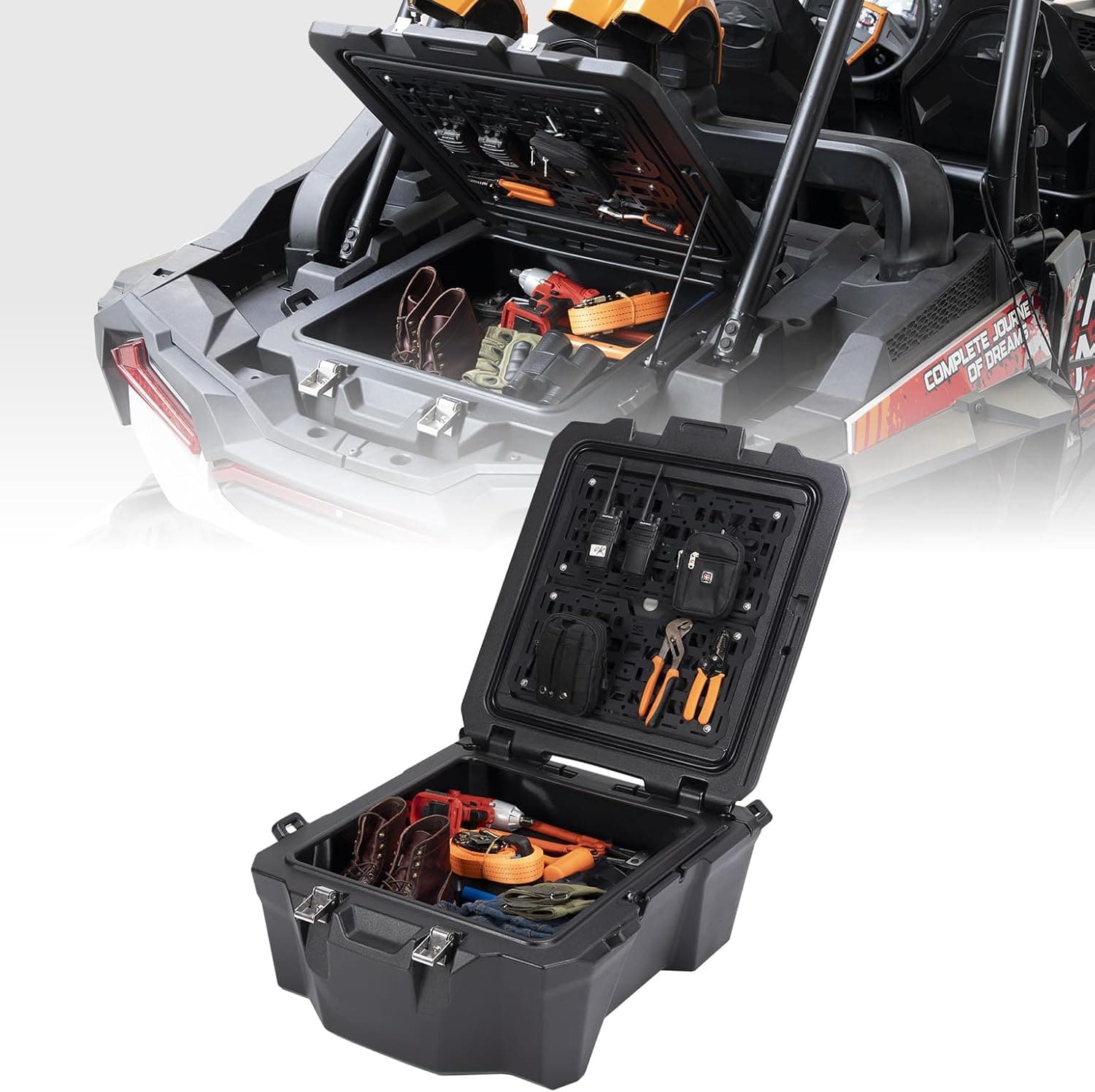 100L UTV Rear Cargo Box for Polaris RZR XP 1000 /4 (2019-2023) - Kemimoto