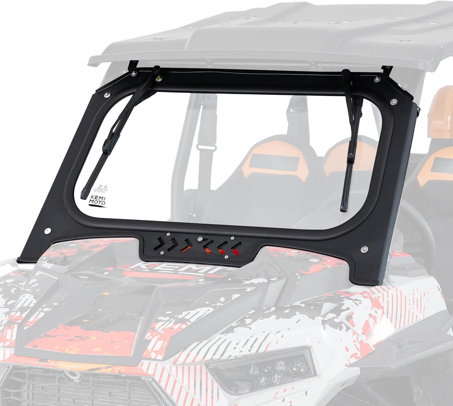 Glass Windshield with 2 Manual Wipers for Polaris RZR XP 1000 / 4 1000 /Turbo 2019-2026