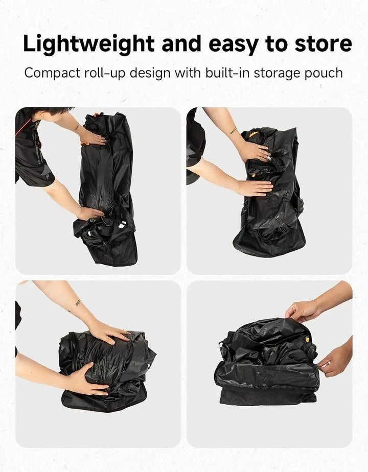 Motorcycle Cover with Lock Holes & Windproof Buckle, Reflective Strips