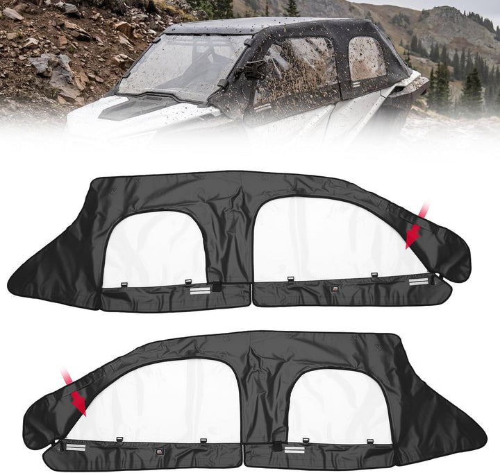 Soft Upper Door Cab Enclosure Set for Polaris RZR PRO XP 4/Turbo R 4