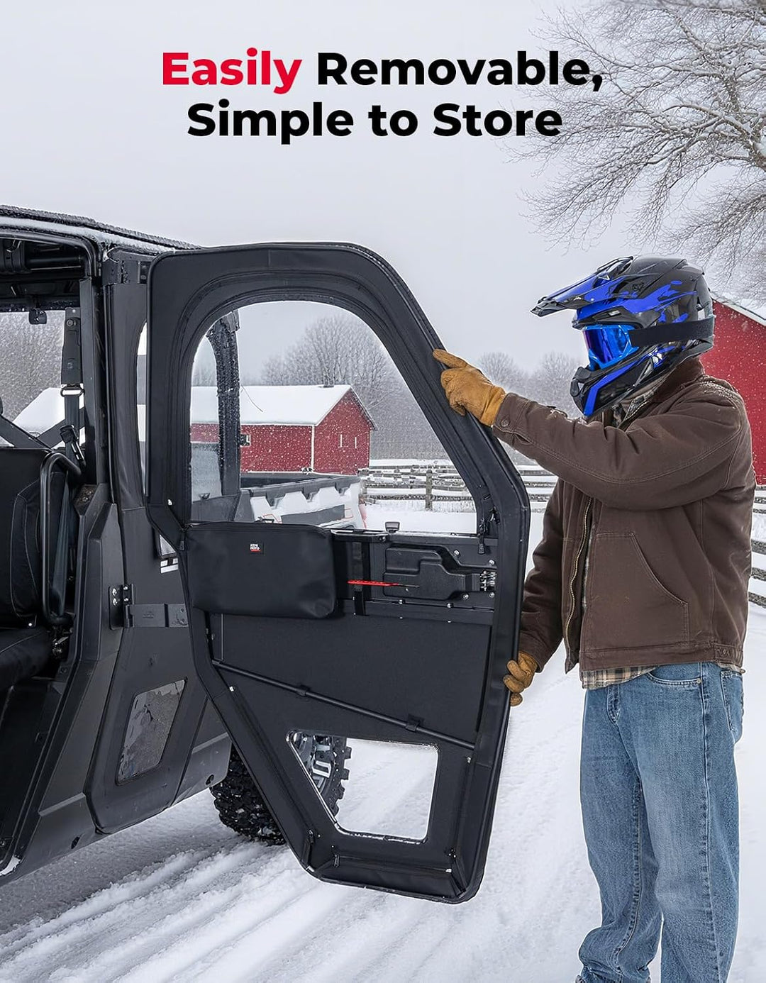 UTV Doors With Steel Frame for Polaris Ranger CREW XP 1000 2019-2026