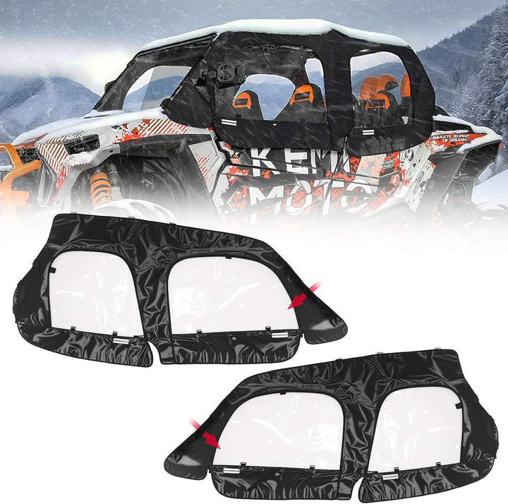 Soft Upper Door Cab Enclosure Set for Polaris RZR XP 4 1000 2014-2023