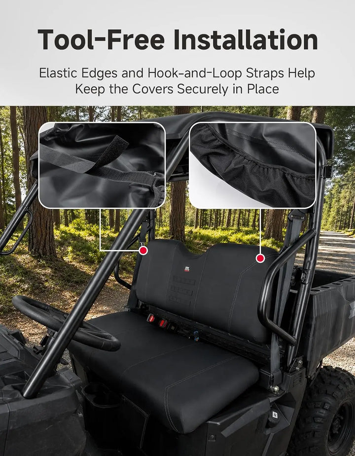 UTV Seat Covers with Storage Pockets for Polaris Ranger 500 2026+