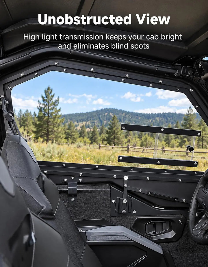KEMIMOTO Hard PC Vented Upper Doors for Polaris General 1000 / XP 1000