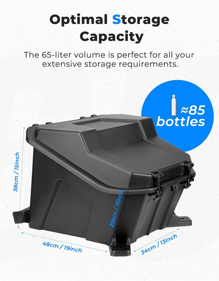 Black Cargo Box for Polaris RZR XP 1000/4 1000 (2014-2023)